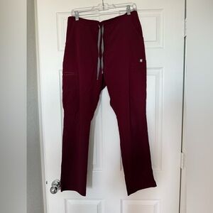 FIGS burgundy yola pants size M